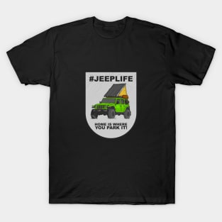 Jeep Life Jeep Wrangler Offroad 4x4 - Green T-Shirt